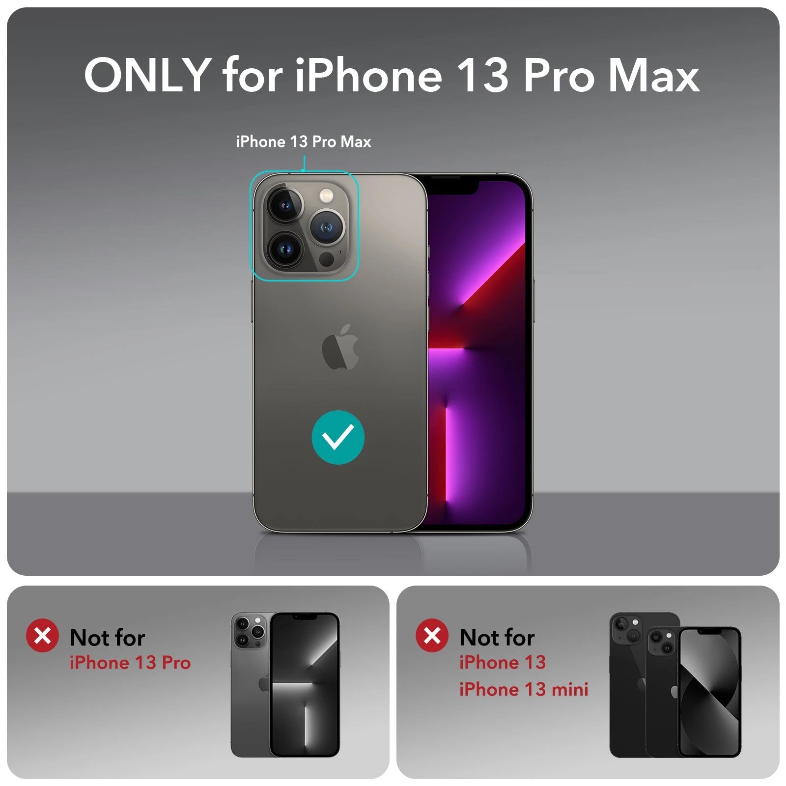 iPhone 13 Pro Max Armor Tough Case with Stash Stand (HaloLock) - Clear Black - Image 2