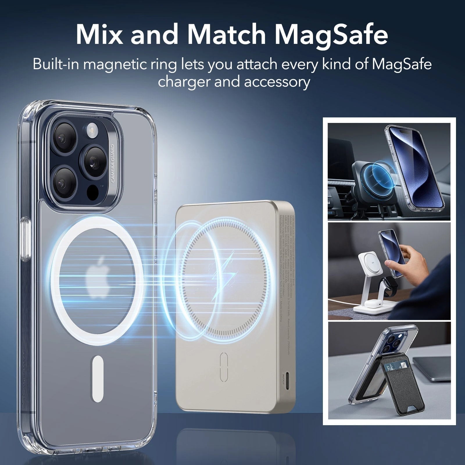 iPhone 15 Pro Max Classic Hybrid Case (HaloLock) - Frosted Black - Image 5