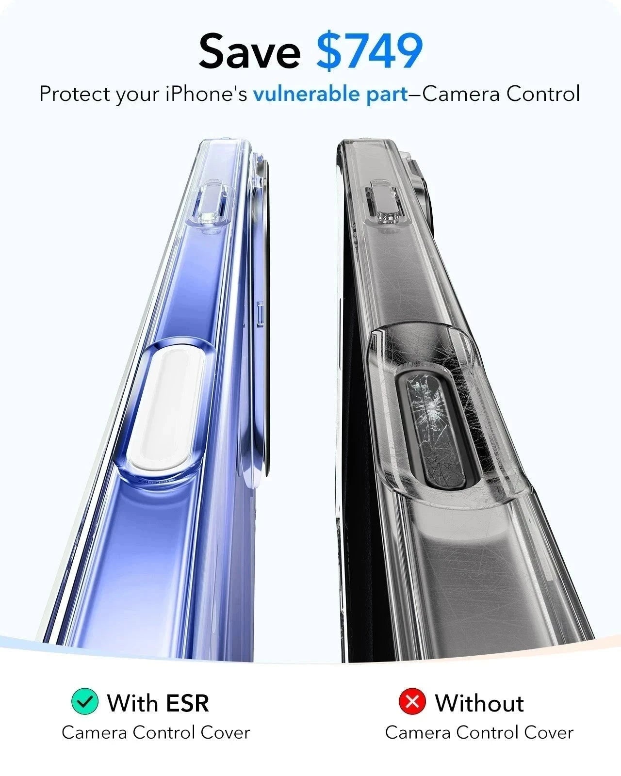 iPhone 16 Plus Classic Hybrid Magnetic Case Protection Bundle (Camera Control. Stash Stand) - Clear - Image 2