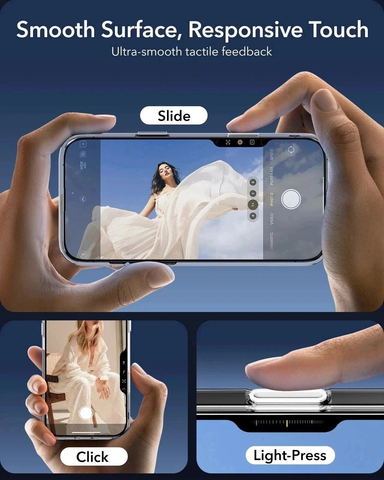 iPhone 16 Plus Classic Hybrid Magnetic Case (Camera Control) & Screen Protection Bundle - Clear - Image 5