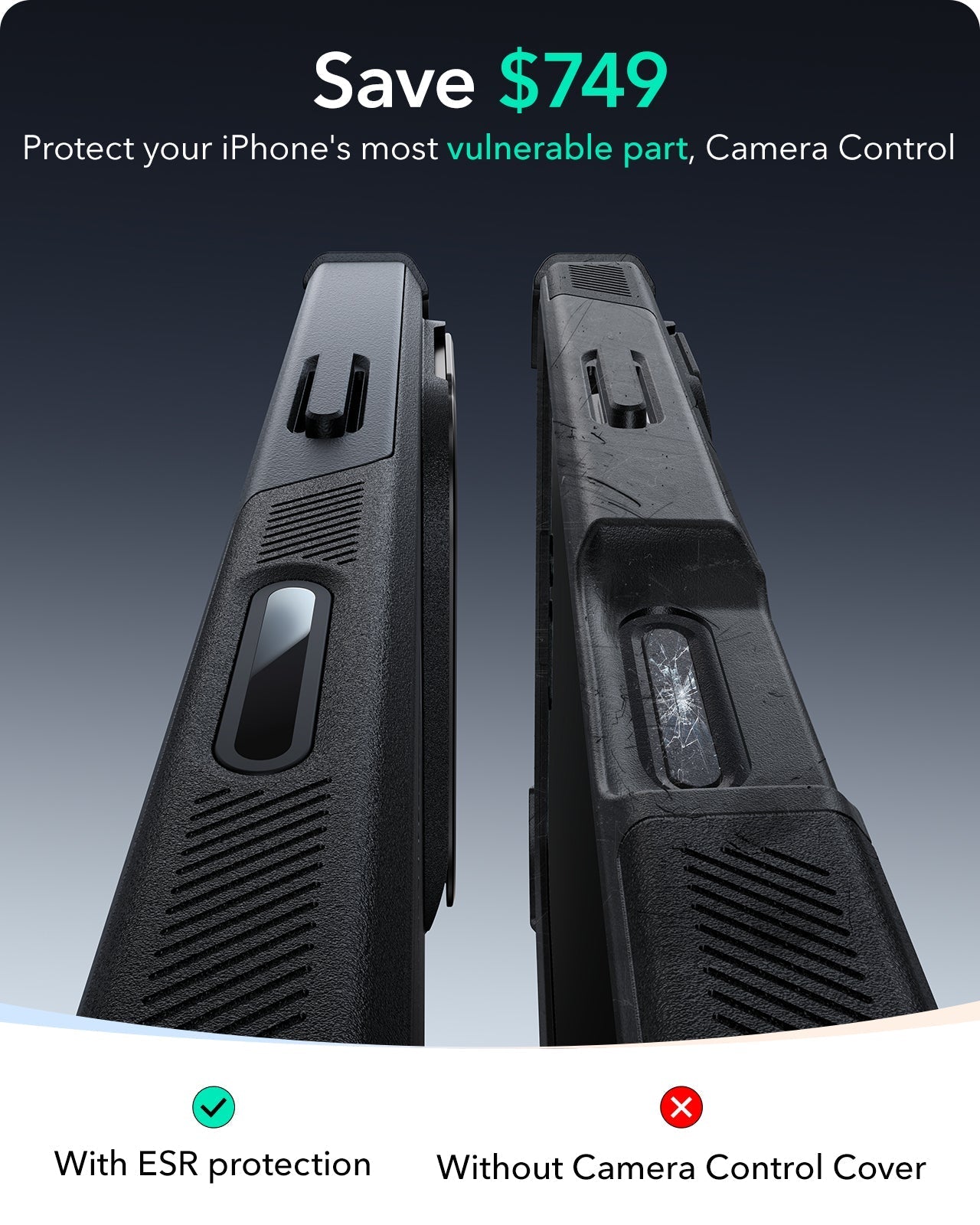 iPhone 16 Plus Cyber Tough Magnetic Case Protection Bundle (Camera Control. Stash Stand) - Black - Image 4