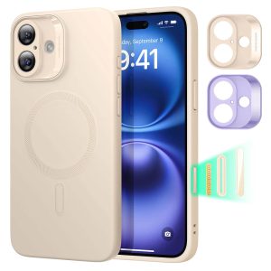 iPhone 16 Plus Cloud Soft Magnetic Case (Camera Control) - Light Tan