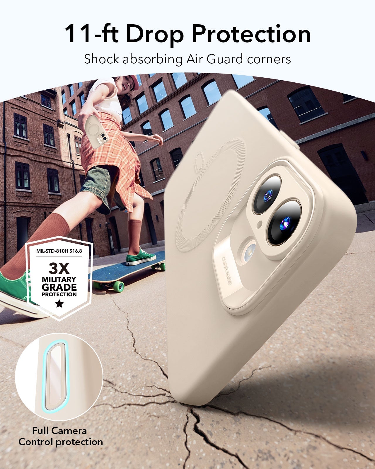 iPhone 16 Plus Cloud Soft Magnetic Case (Camera Control) - Light Tan - Image 7