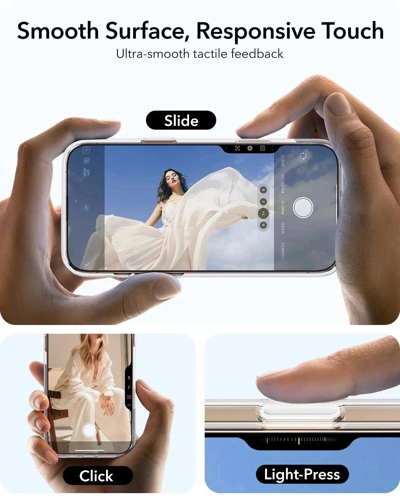 iPhone 16 Pro Classic Hybrid Magnetic Case Protection Bundle (Camera Control. Stash Stand) - Clear - Image 4