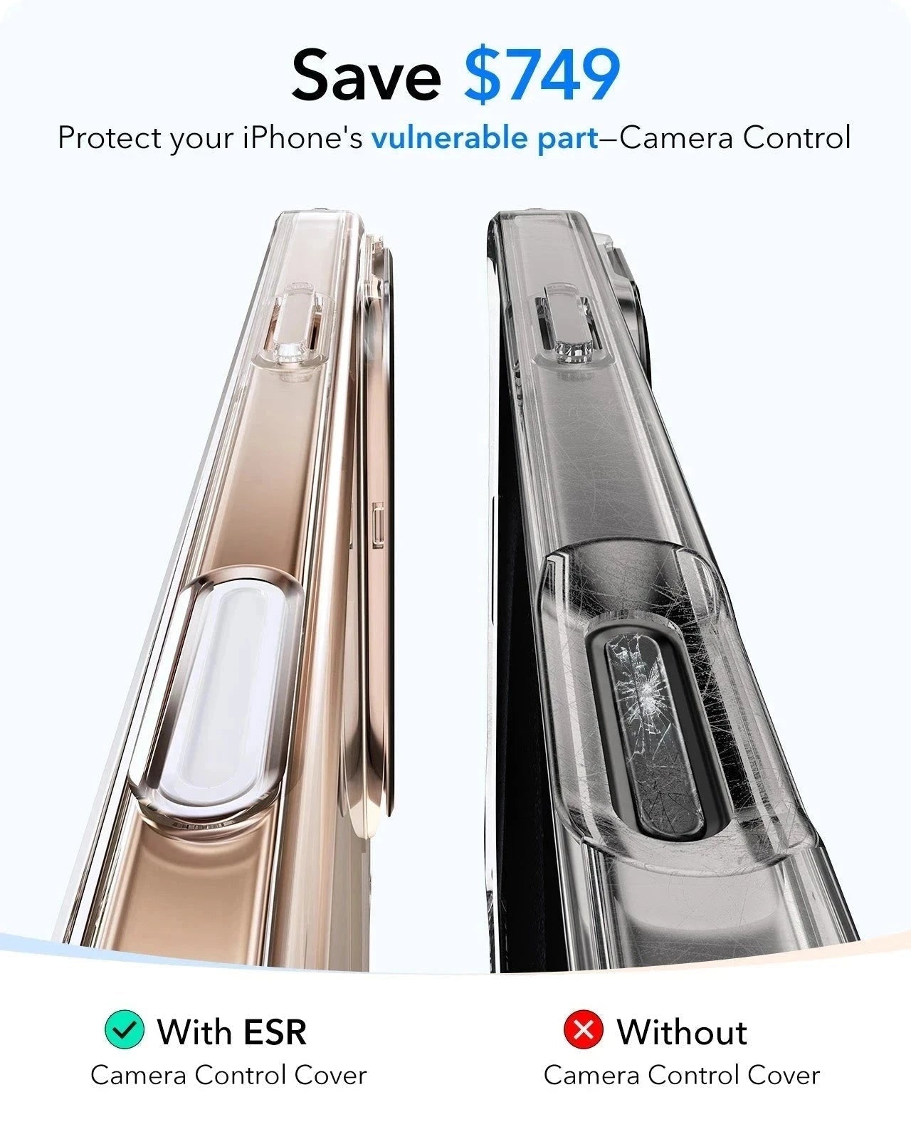 iPhone 16 Pro Max Classic Hybrid Magnetic Case Protection Bundle (Camera Control. Stash Stand) - Clear - Image 5