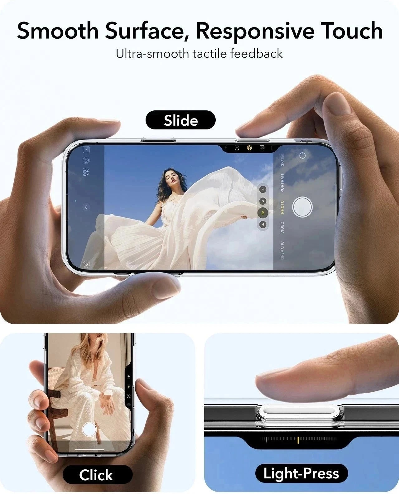 iPhone 16 Pro Classic Hybrid Magnetic Case (Camera Control. Stash Stand) & Privacy Screen Protector Bundle - Clear - Image 5