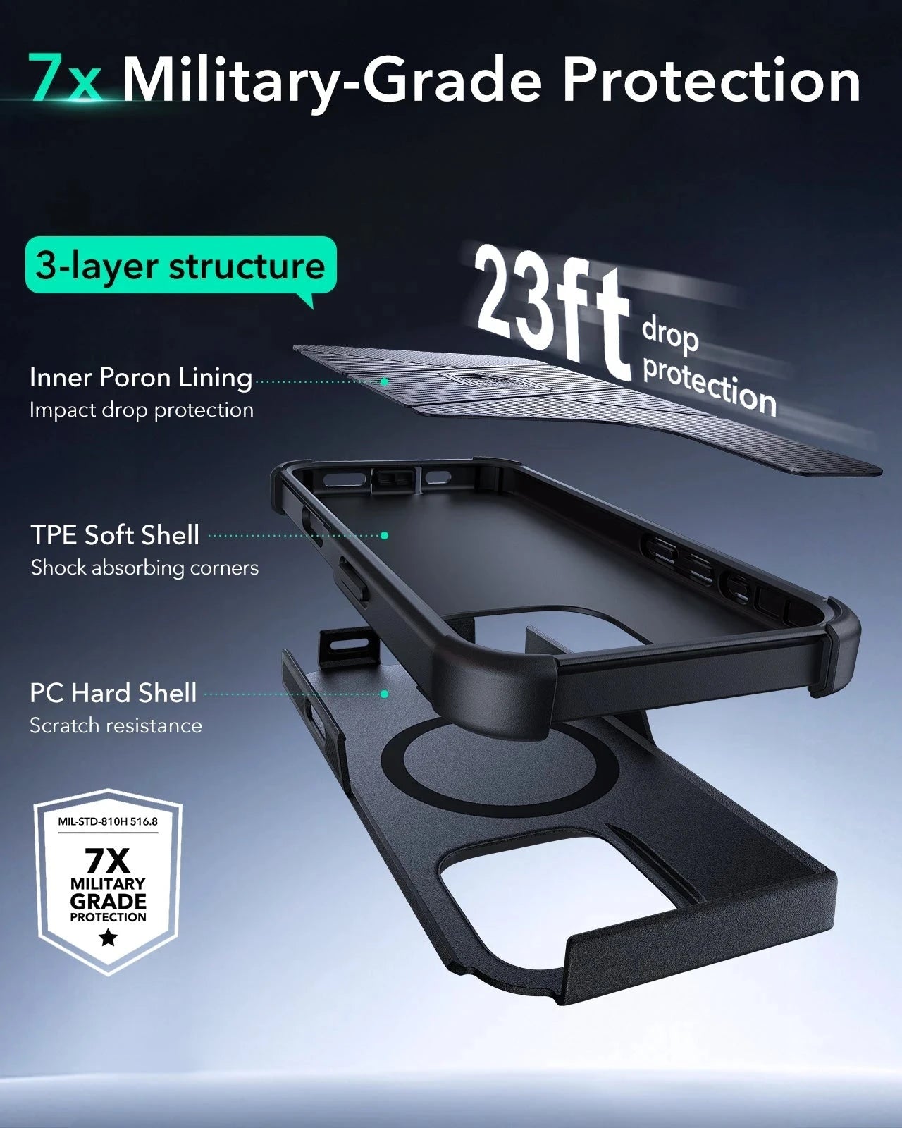 iPhone 16 Pro Cyber Tough Magnetic Case (Camera Control) - Black - Image 5