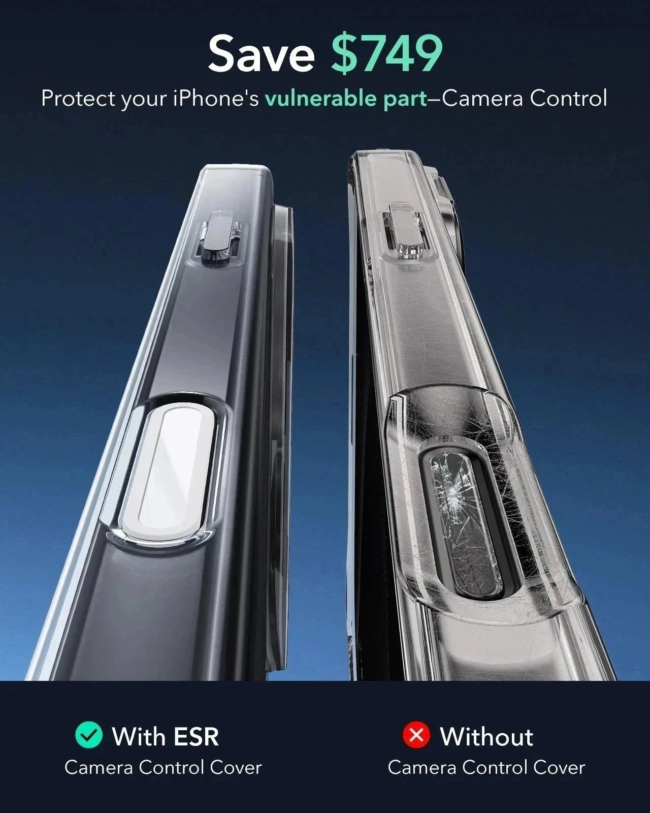 iPhone 16 Pro Max Classic Hybrid Magnetic Case (Camera Control) & Screen Protection Bundle - Clear - Image 4