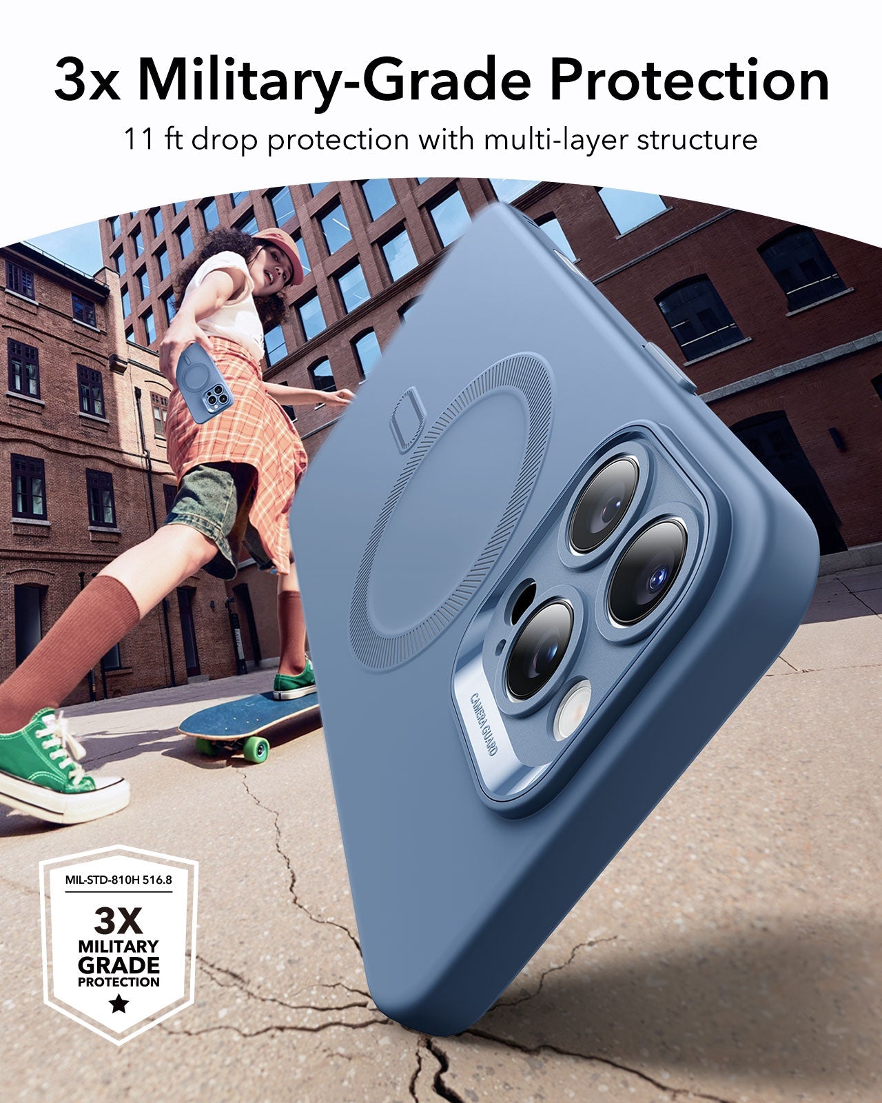 iPhone 16 Pro Max Cloud Soft Magnetic Case (Camera Control) - Light Blue - Image 3