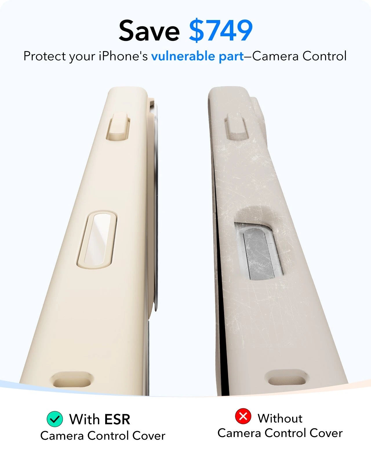 iPhone 16 Pro Max Cloud Soft Magnetic Case (Camera Control. Stash Stand) - Light Tan - Image 4