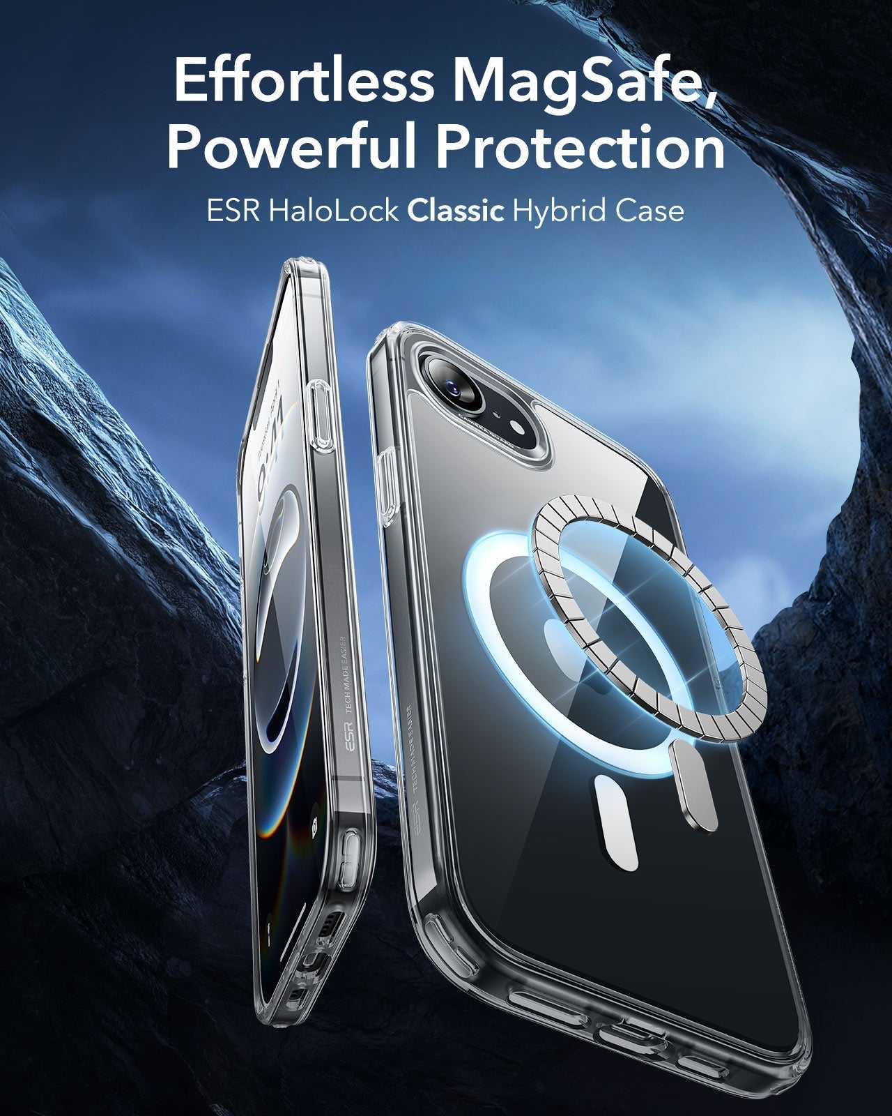 iPhone 16e HaloLock Classic Hybrid Case Privacy Protection Bundle - Frosted Black - Image 3
