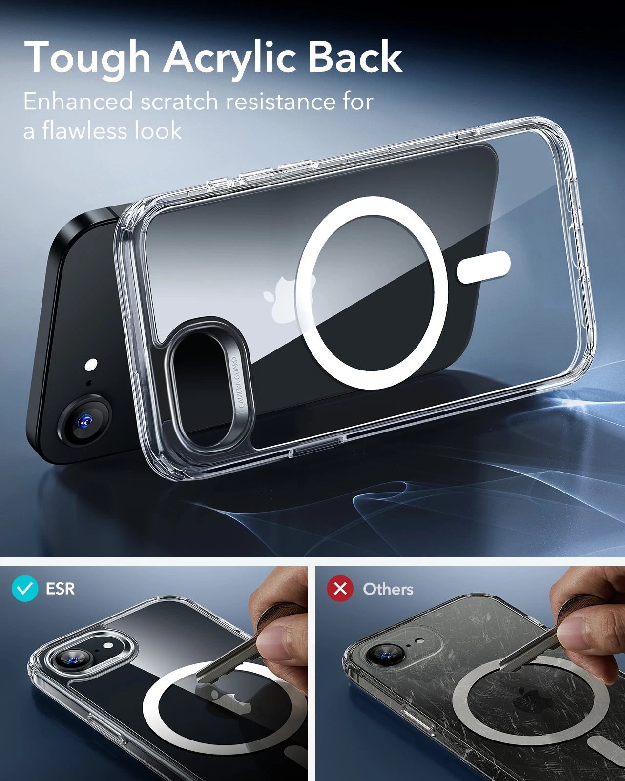 iPhone 16e HaloLock Classic Hybrid Case Privacy Protection Bundle - Frosted Black - Image 8
