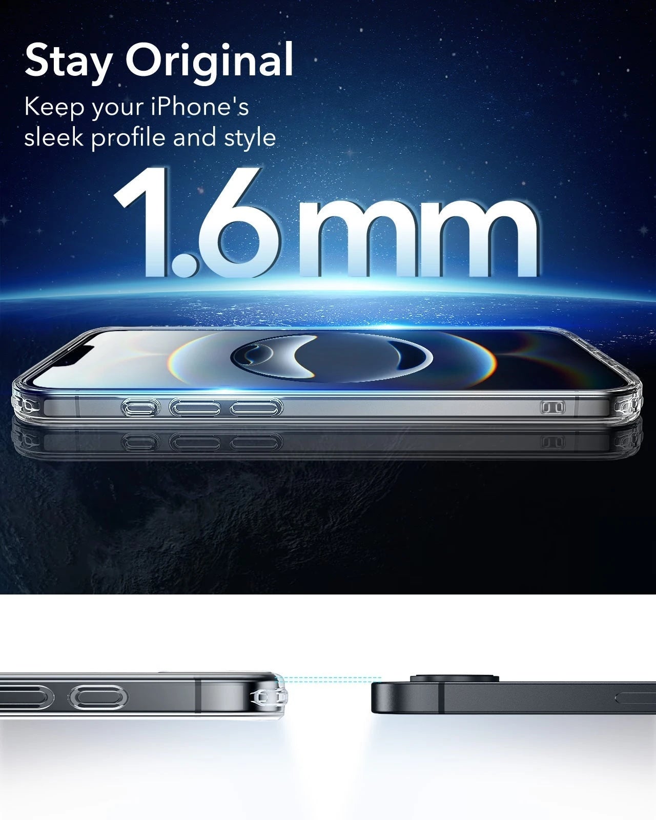iPhone 16e HaloLock Classic Hybrid Case Privacy Protection Bundle - Frosted Black - Image 9