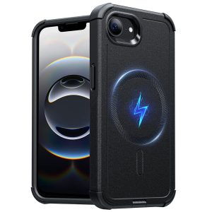iPhone 16e HaloLock Cyber Tough Case - Black
