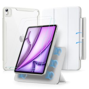 iPad Air 13 (2024) Rebound Hybrid Protection Bundle - Brilliant White