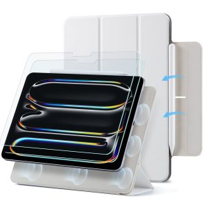 iPad Pro 13 (2024) Rebound Magnetic Protection Bundle - Brilliant White