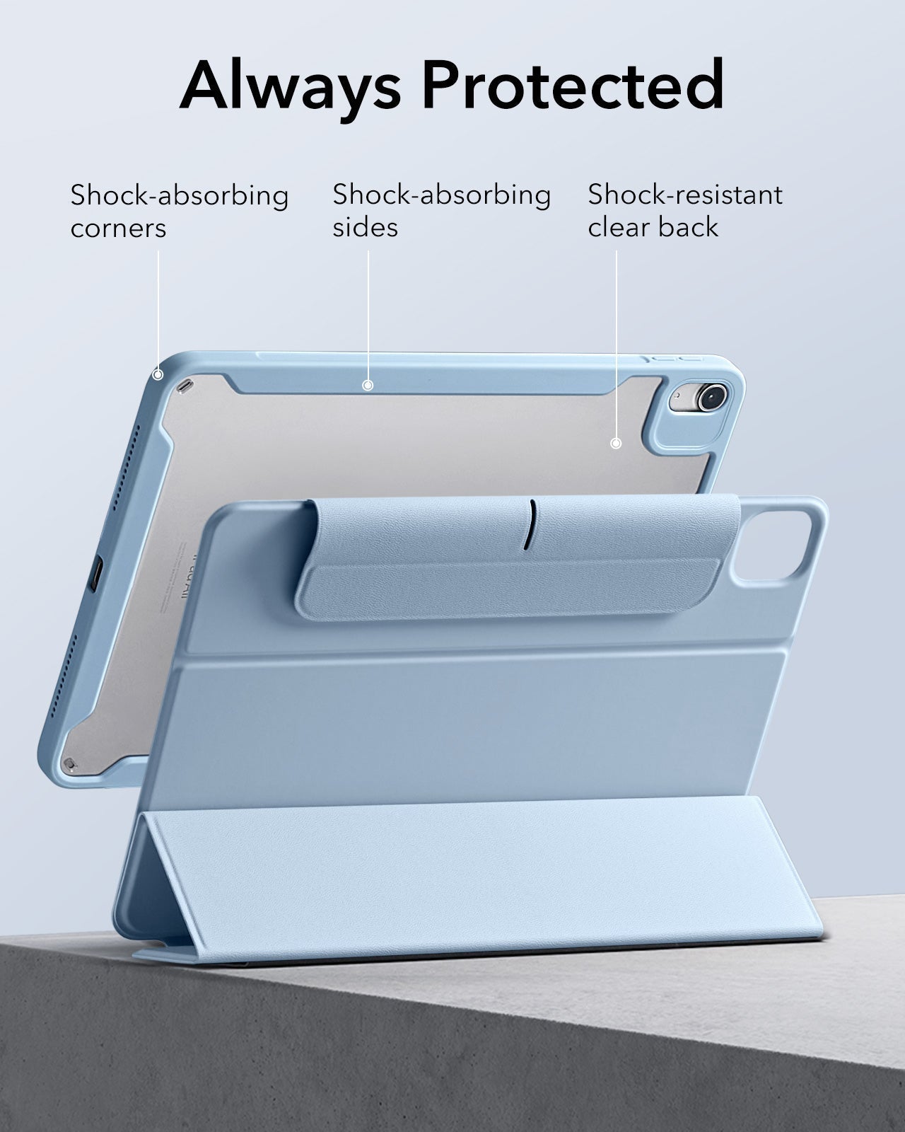 iPad Air 11ʺ (2024). Air 10.9ʺ (5th/4th Gen) Rebound Hybrid Case 360 - Light Purple - Image 7