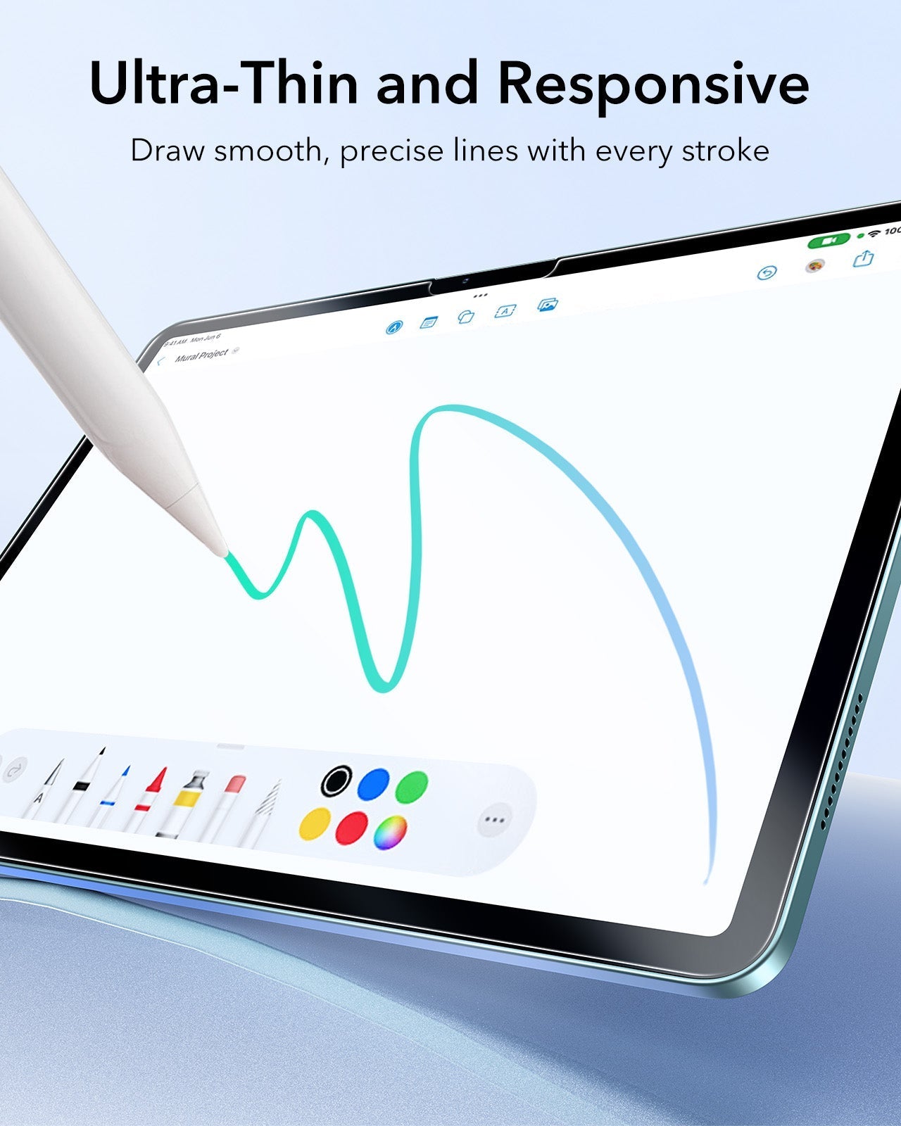 iPad Air 11 (2025) Paper-Feel Tempered-Glass Screen Protector Set - 2 Paper-Feel Tempered-Glass + 2 UltraFit Classic - Image 7