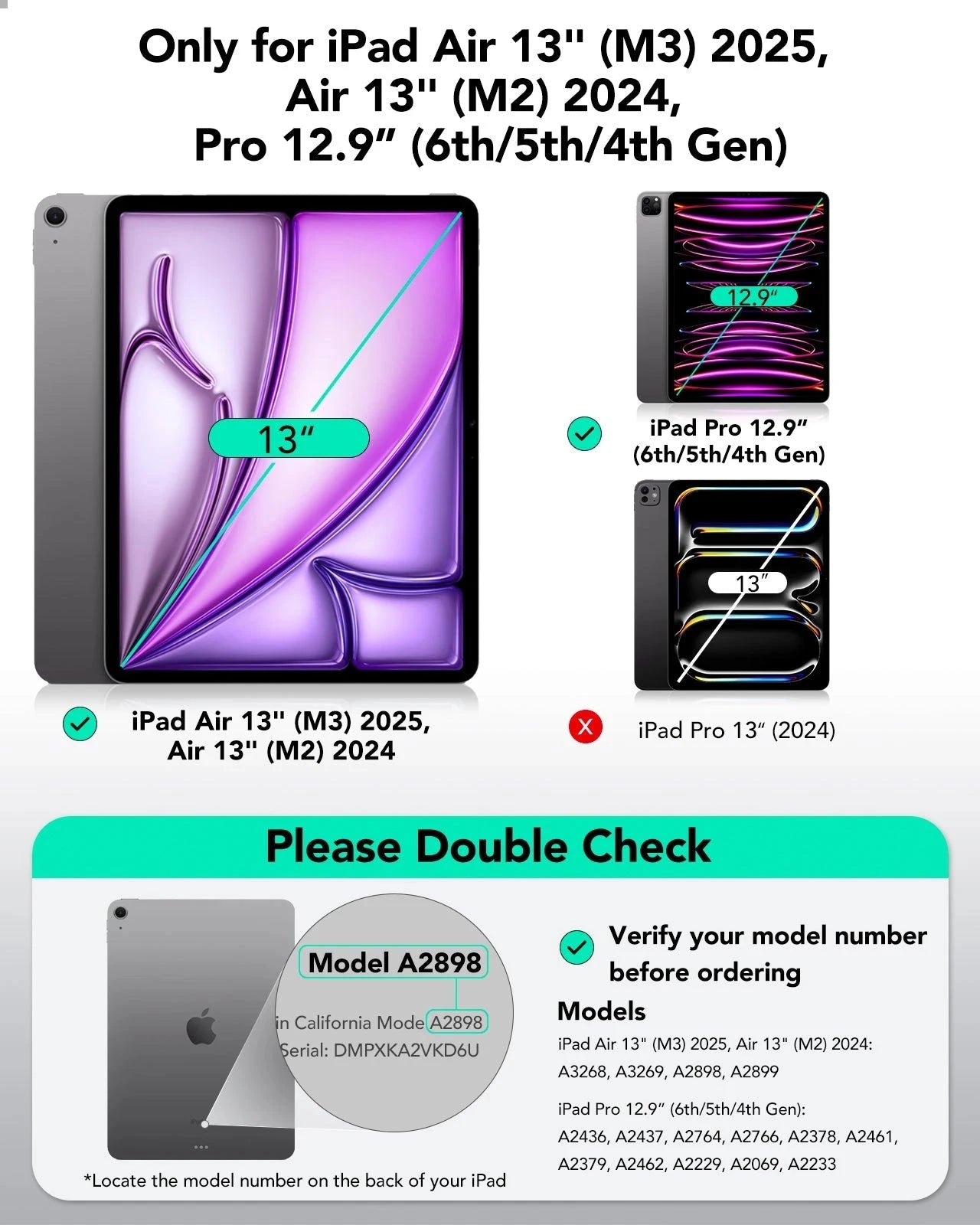 iPad Air 13 (2025) Rebound Magnetic Case - Navy Blue - Image 2